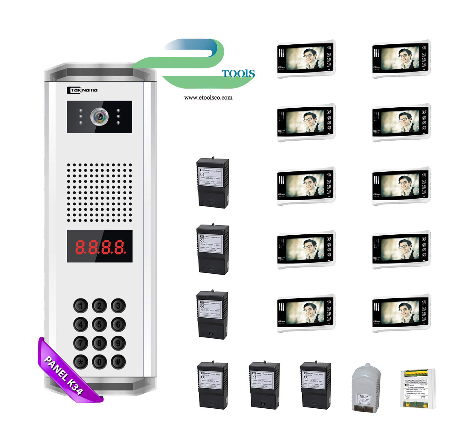 پکیج 10 واحدی آیفون تصویری تک نما E70